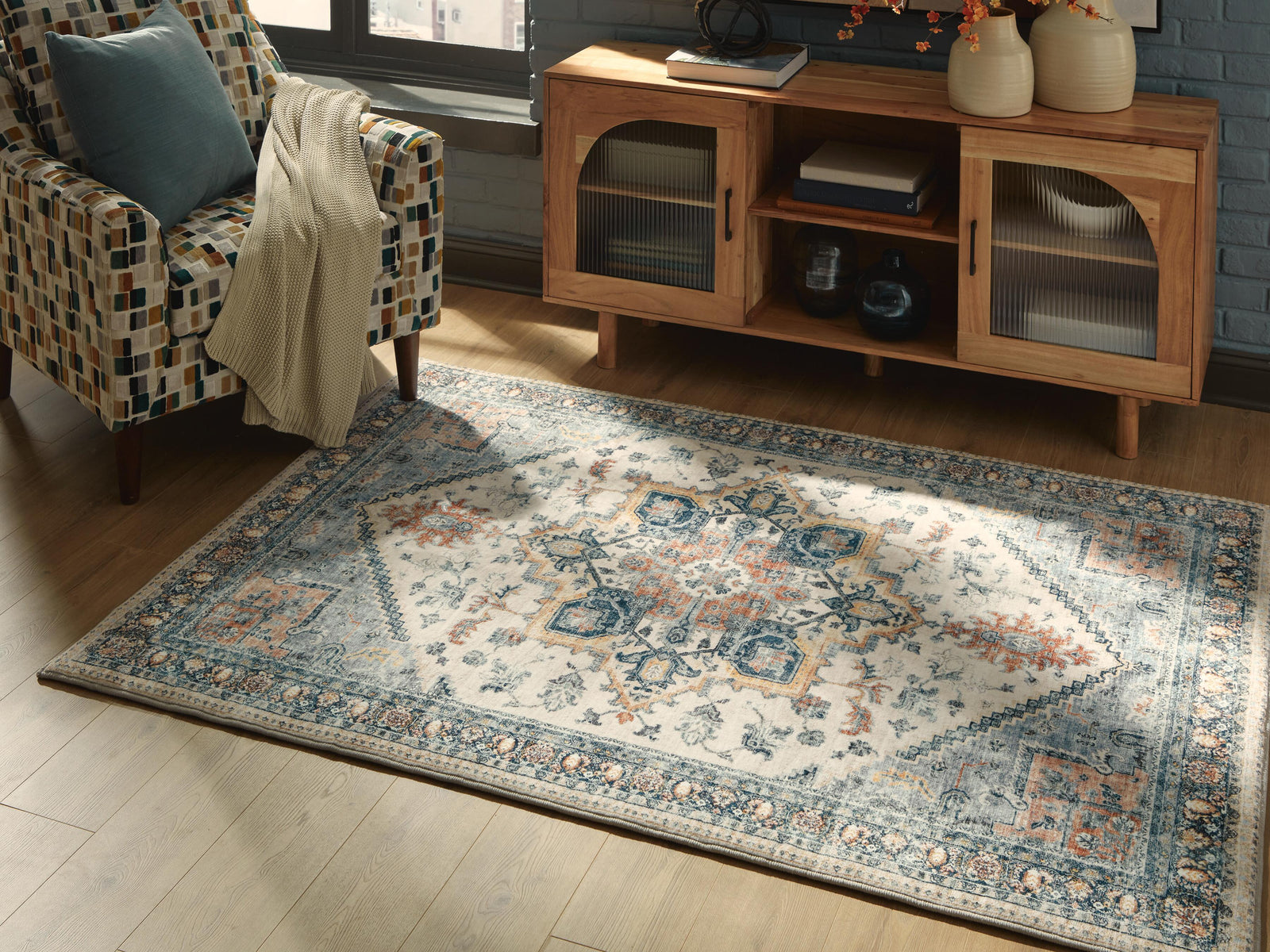 Wallney 5' x 7' Memory Foam Area Rug - Dark Brown (2)