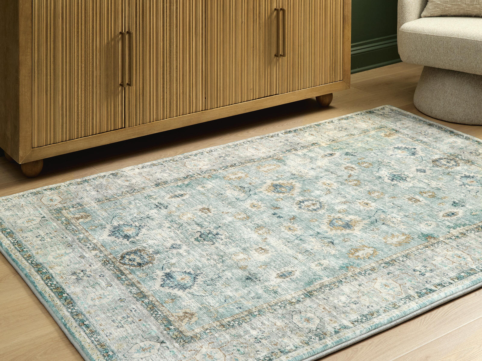 Ladstoney 5' x 7' Memory Foam Area Rug - Beige (2)