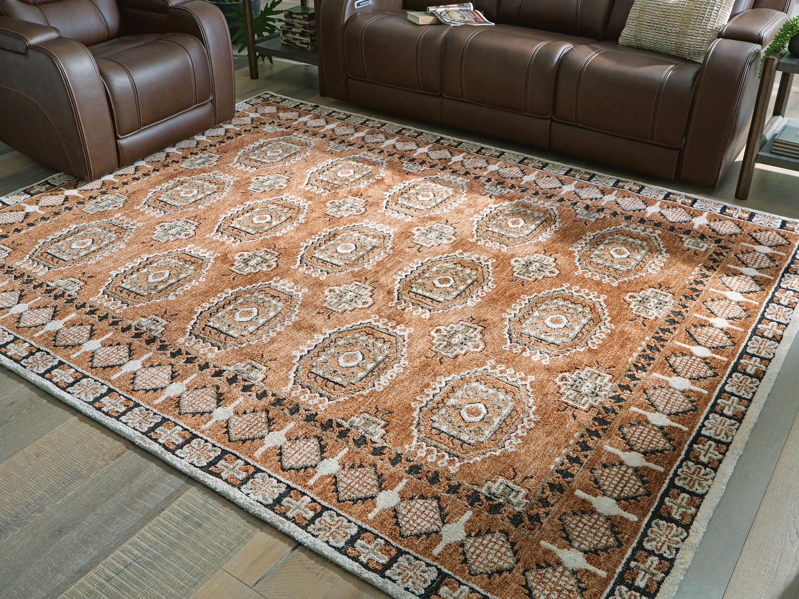 Qaabiz 7'8" x 10' Area Rug - Dark Brown (2)