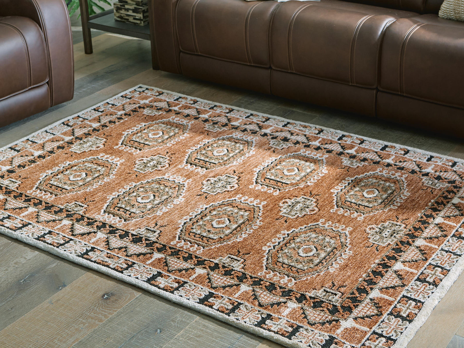 Qaabiz 5' x 7' Area Rug - Dark Brown (2)