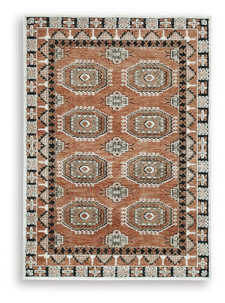 Qaabiz 5' x 7' Area Rug - Dark Brown (1)