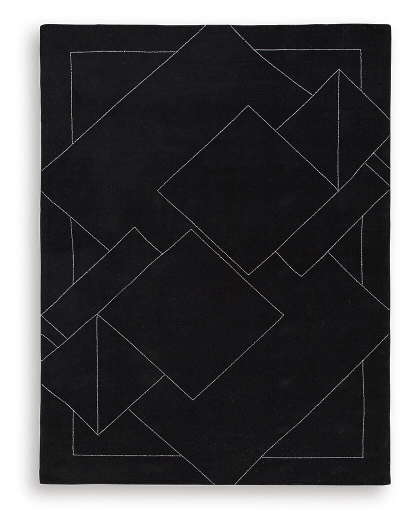 Marav 7'8" x 10' Area Rug - Black (1)