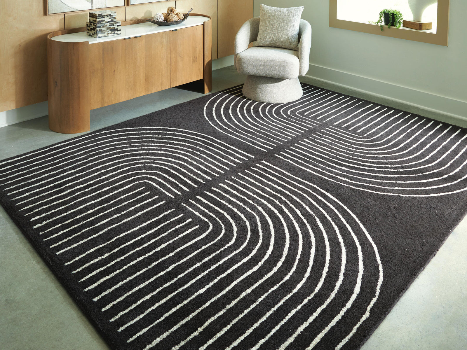 Eldonmore 7'8" x 10' Area Rug - Black (2)