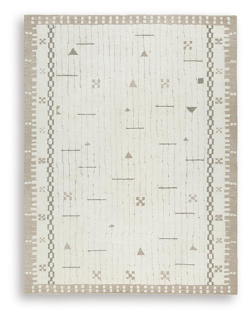 Dot 7'8" x 10' Area Rug - Light Brown (1)