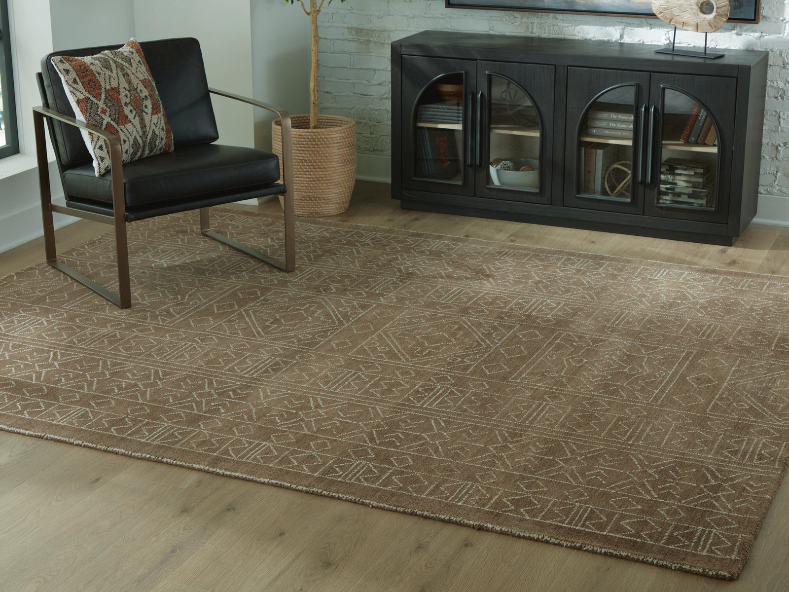 Merrittman 7'8" x 10' Area Rug - Dark Brown (2)
