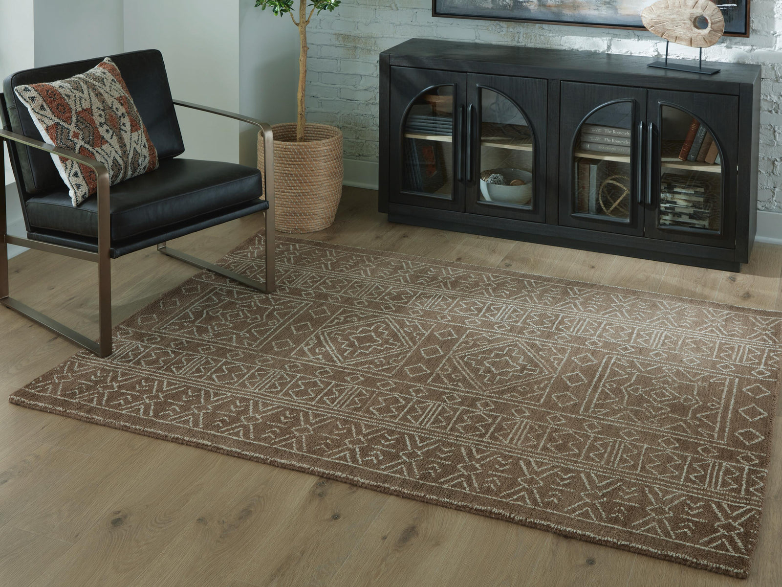 Merrittman 5' x 7' Area Rug - Dark Brown (2)