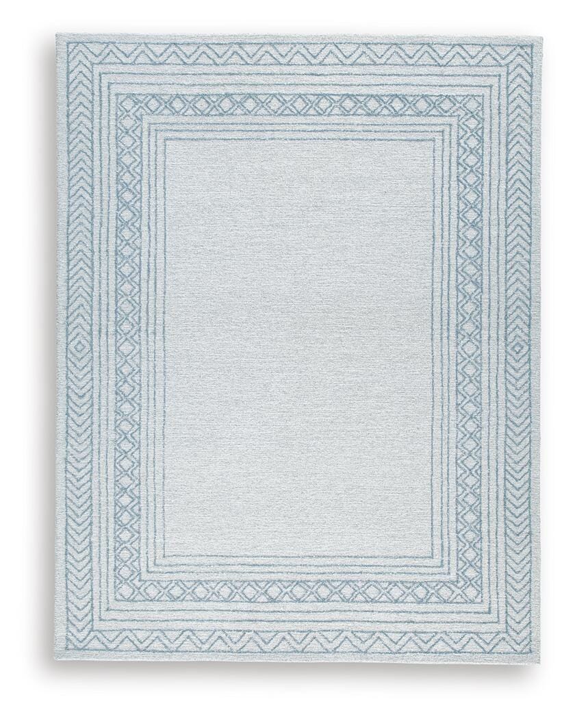 Azelhurst 7'8" x 10' Area Rug - Blue/Ivory/Gray (1)