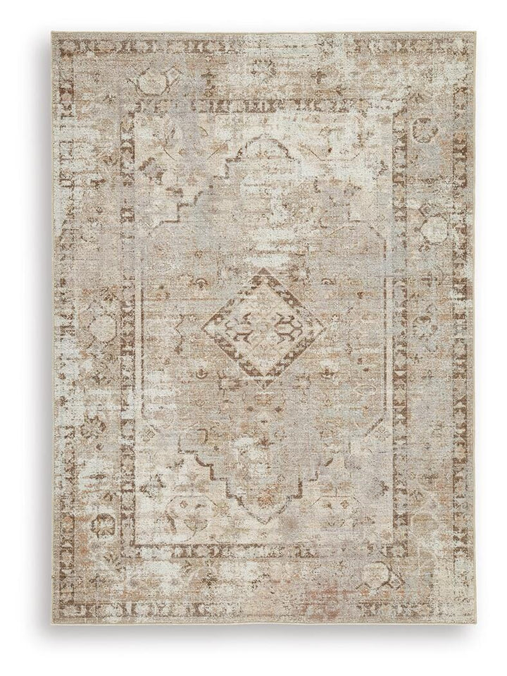 Livdon Washable Medium Rug - Brown/Beige/Gray (1)