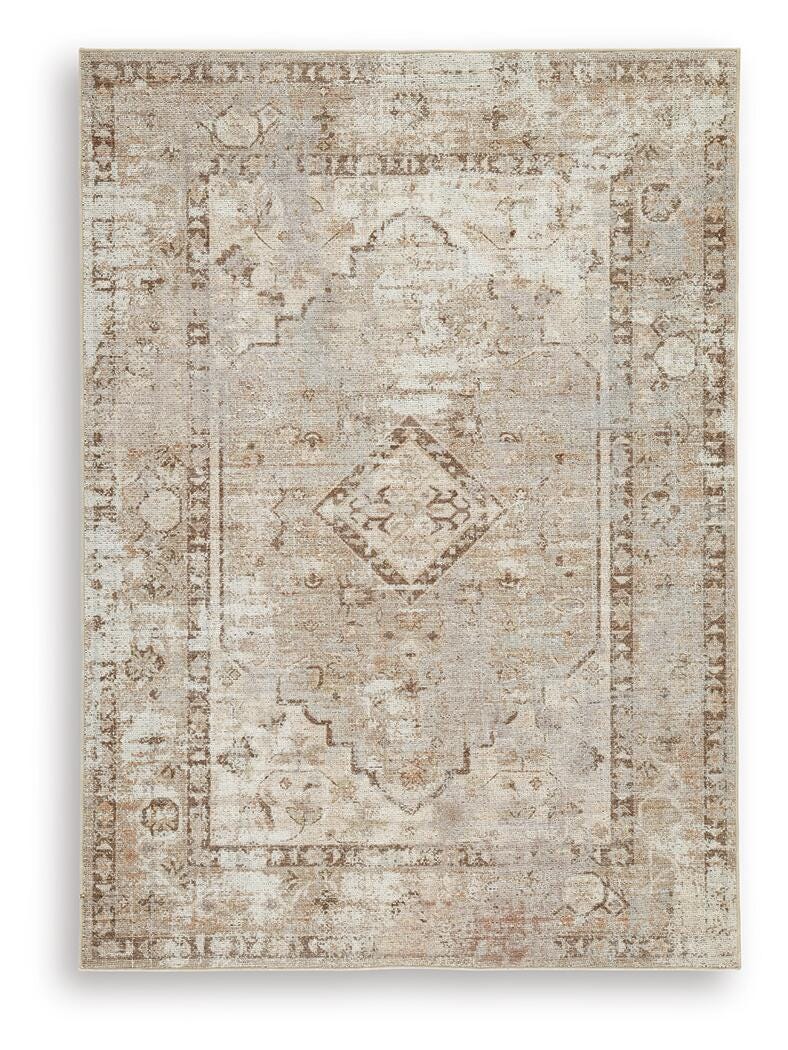 Livdon Washable Medium Rug - Brown/Beige/Gray (1)
