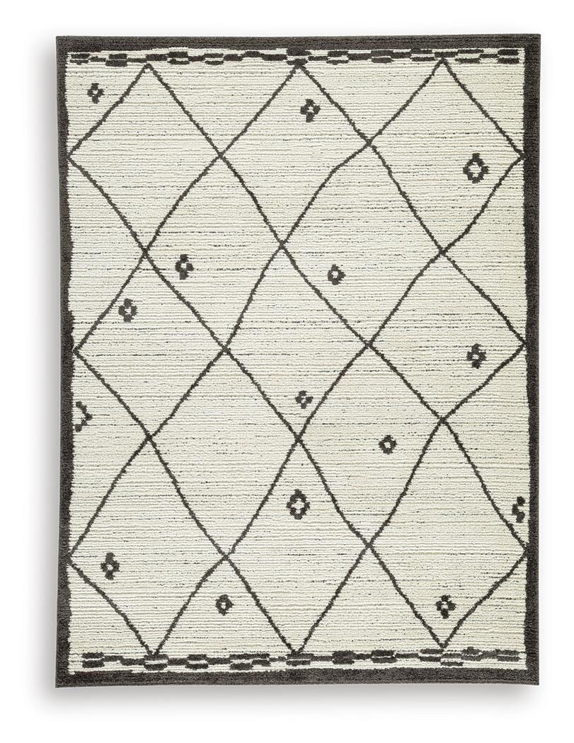 Fenriston Medium Rug - Cream/Black (1)