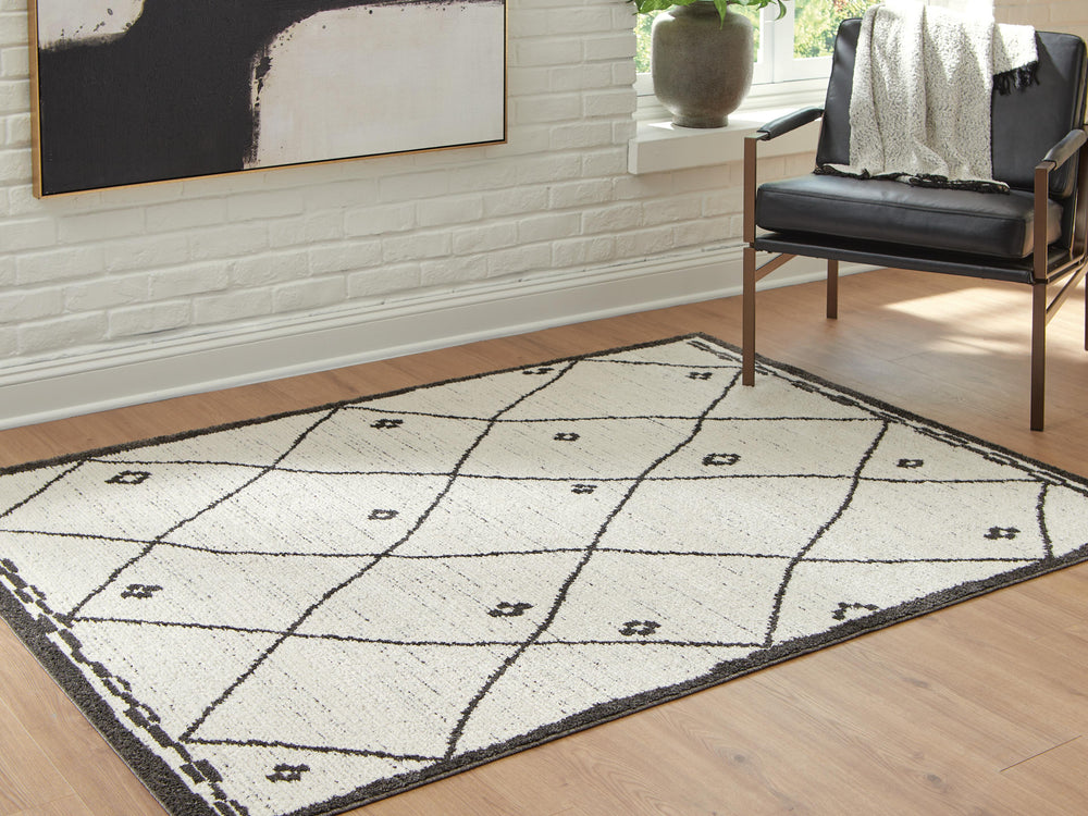 Fenriston Medium Rug - Cream/Black (2)