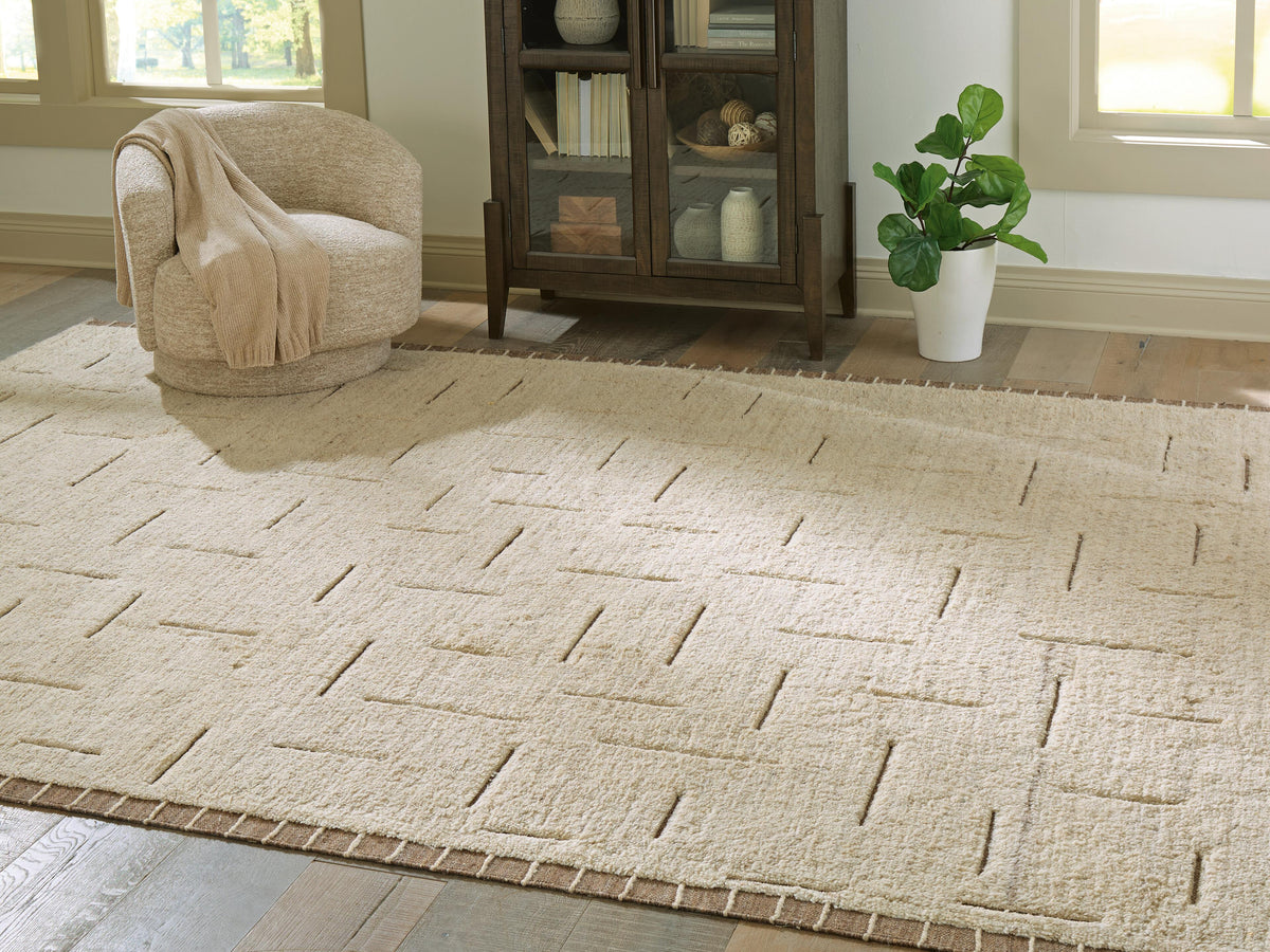 Clayman Extra Large Rug - Beige/Brown (2)