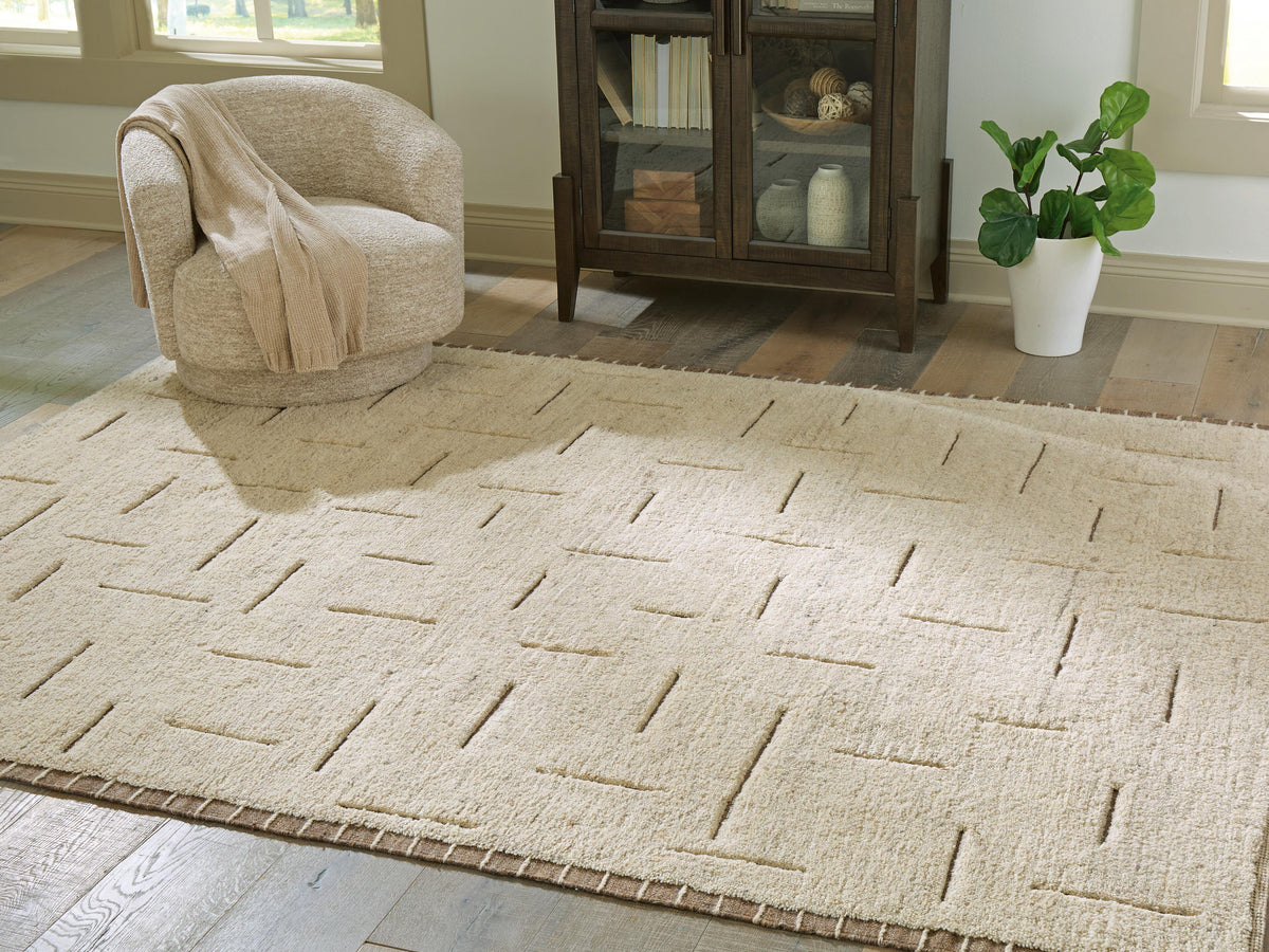 Clayman Large Rug - Beige/Brown (2)