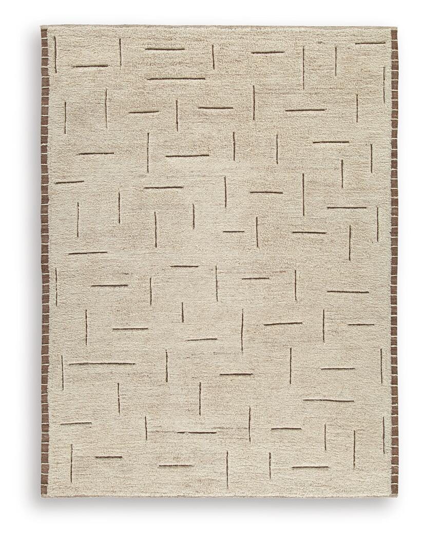 Clayman Large Rug - Beige/Brown (1)