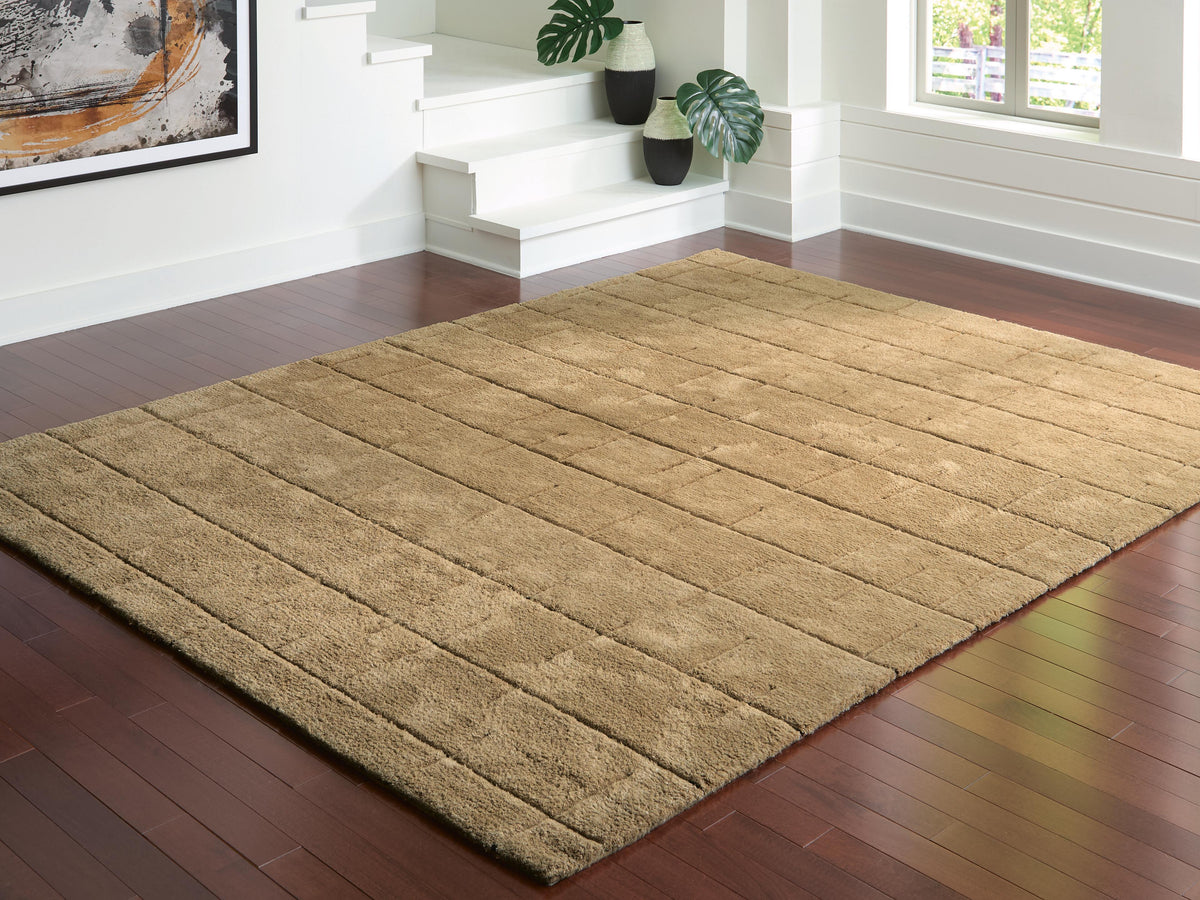 Luzmont Large Rug - Golden Brown (2)