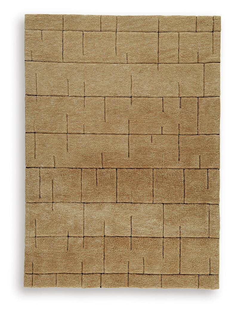 Luzmont Medium Rug - Golden Brown (1)