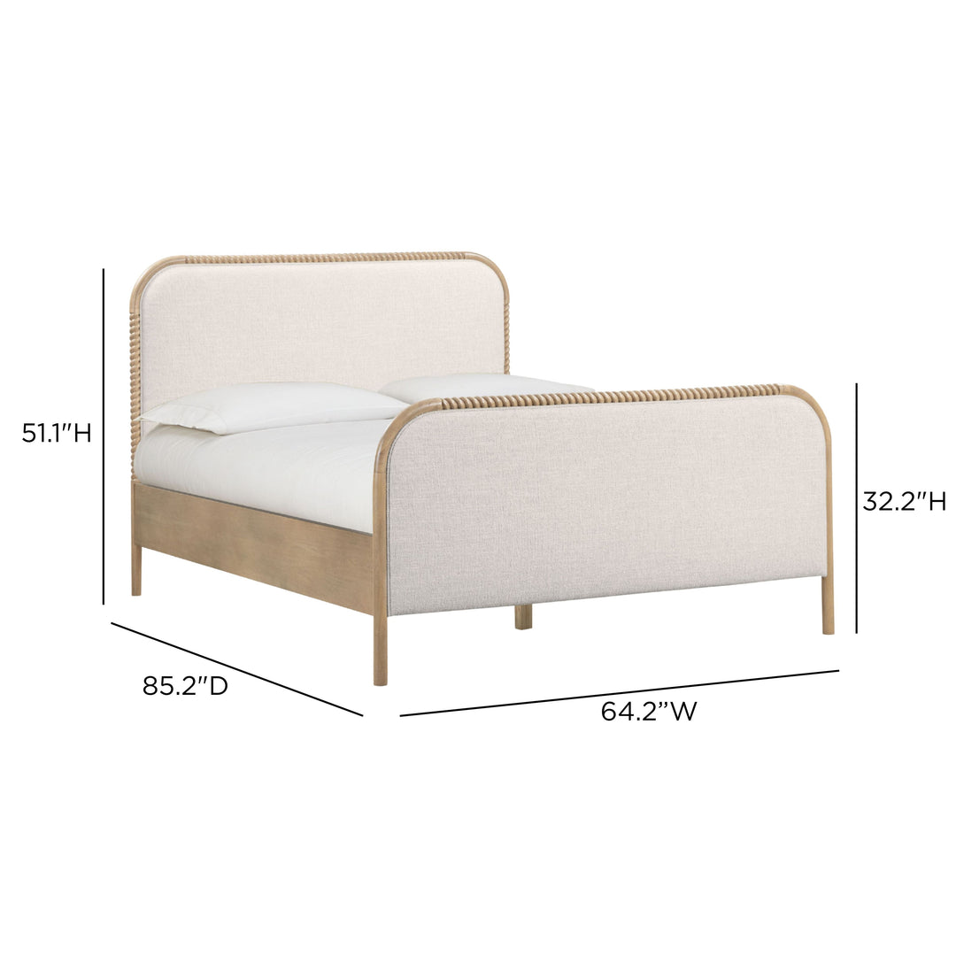 Hatia Natural Basketweave Panel Bed - Queen