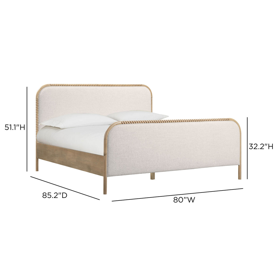 Hatia Natural Basketweave Panel Bed - King