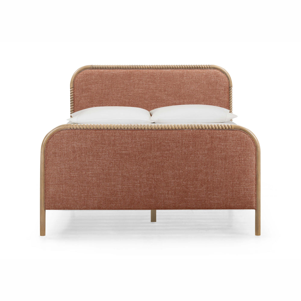 Hatia Sienna Red Basketweave Panel Bed - Queen