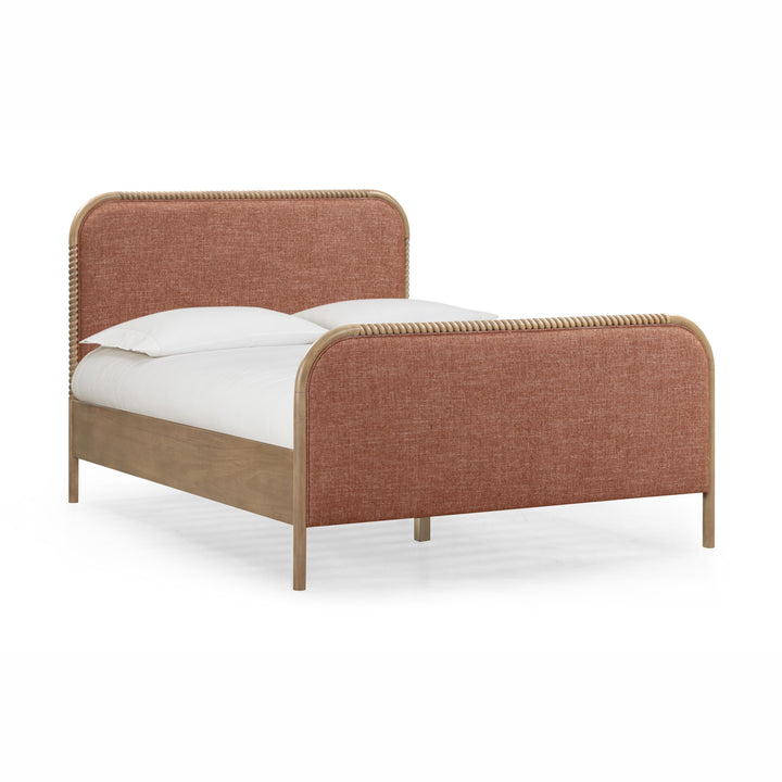 Hatia Sienna Red Basketweave Panel Bed - Queen