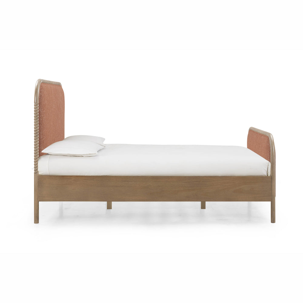 Hatia Sienna Red Basketweave Panel Bed - Queen