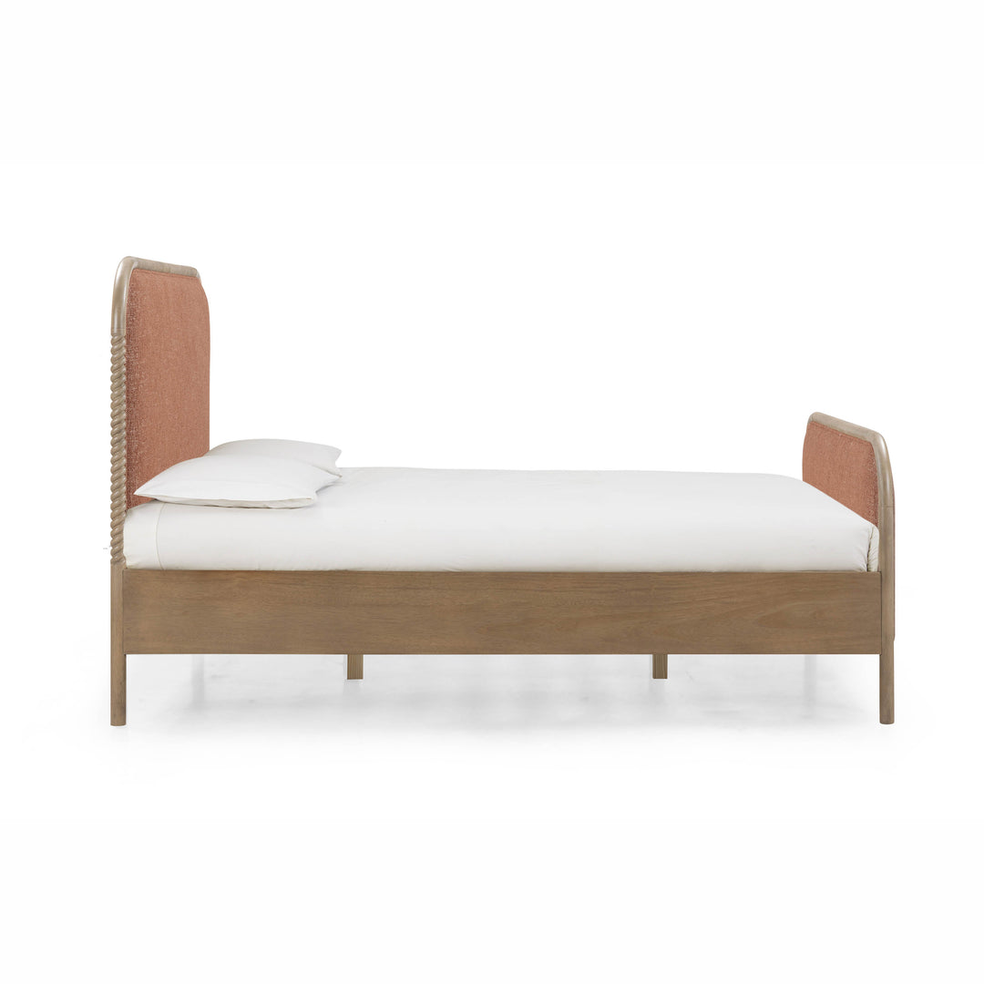 Hatia Sienna Red Basketweave Panel Bed - Queen