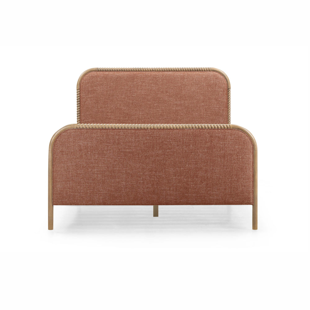 Hatia Sienna Red Basketweave Panel Bed - Queen