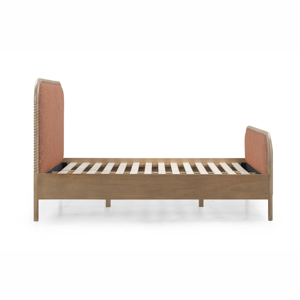 Hatia Sienna Red Basketweave Panel Bed - Queen