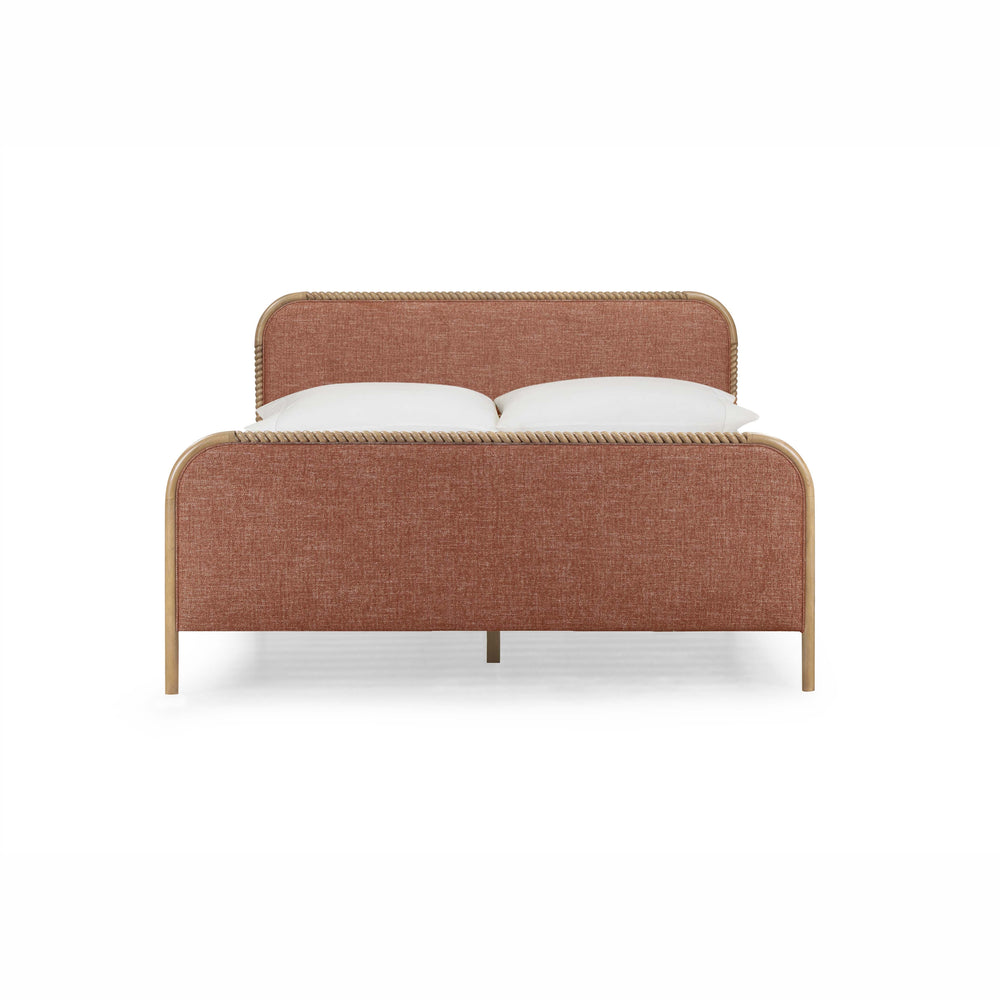 Hatia Sienna Red Basketweave Panel Bed - King