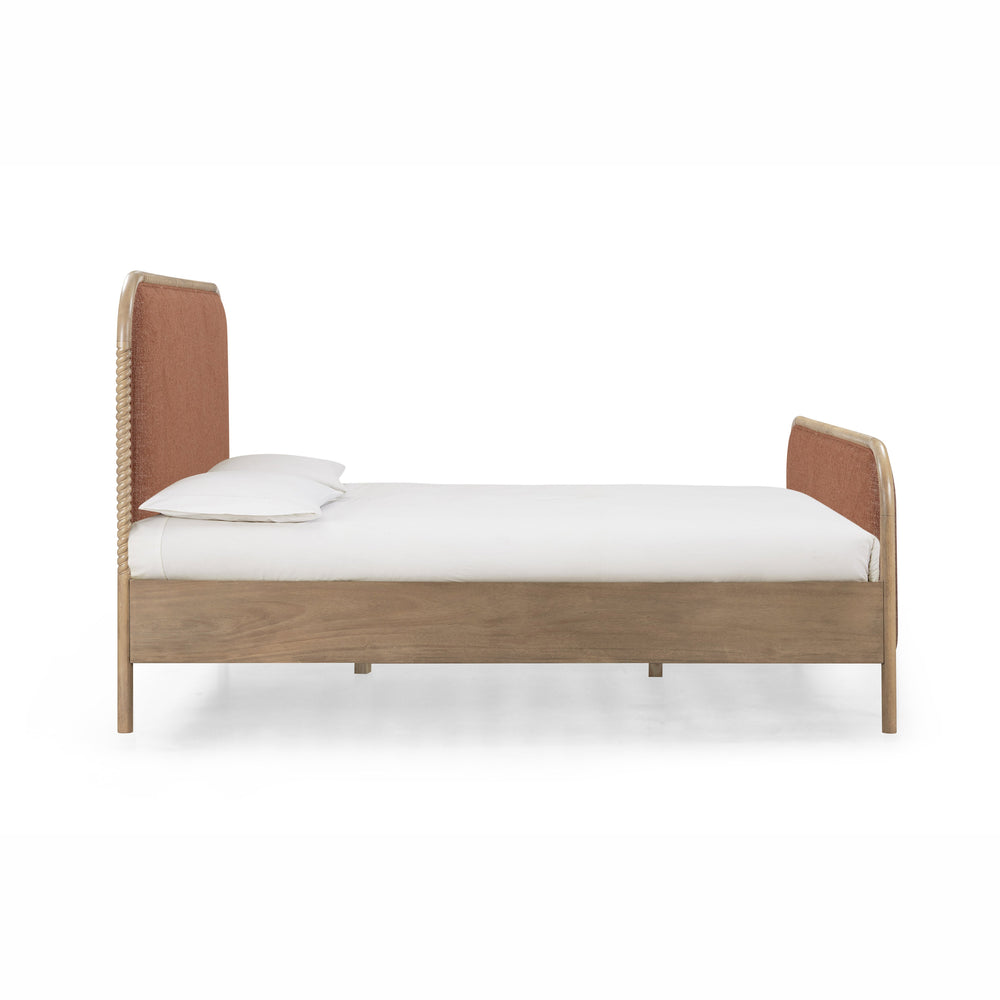 Hatia Sienna Red Basketweave Panel Bed - King