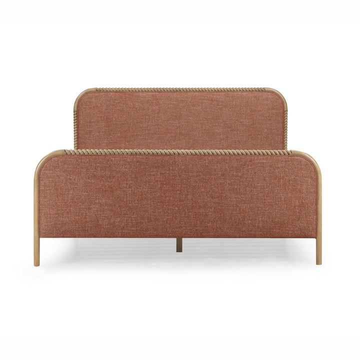 Hatia Sienna Red Basketweave Panel Bed - King
