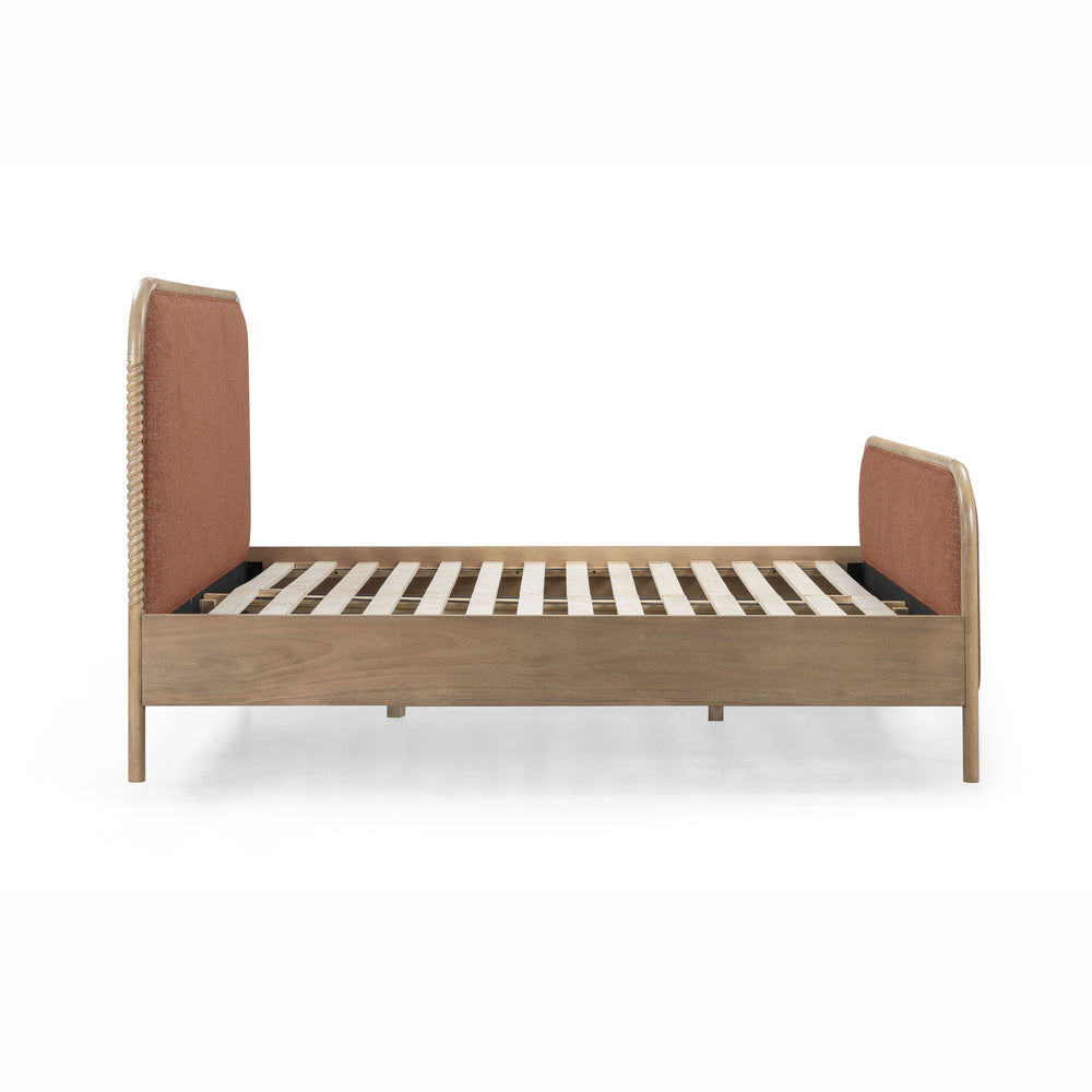 Hatia Sienna Red Basketweave Panel Bed - King