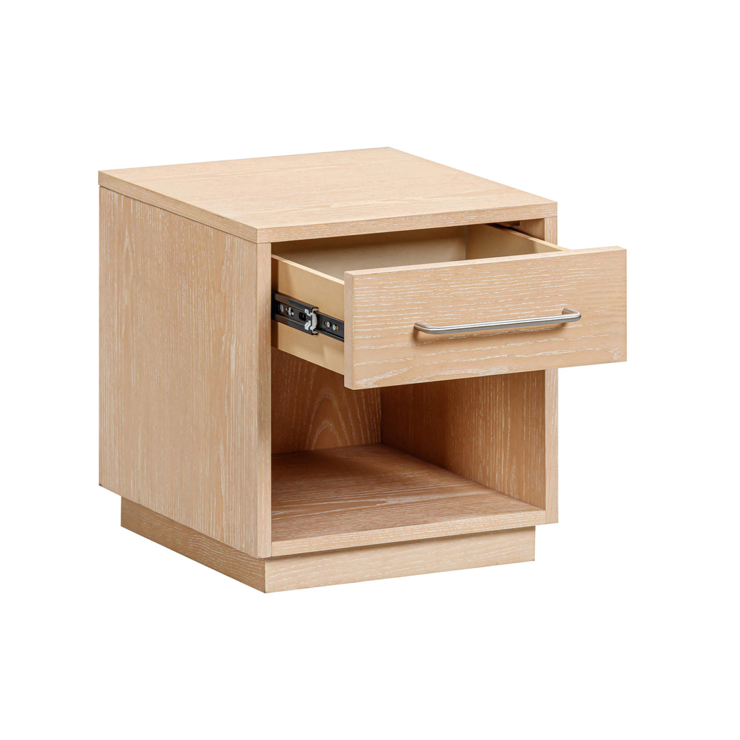 Marlow 17" Natural Wood Nightstand With Drawer