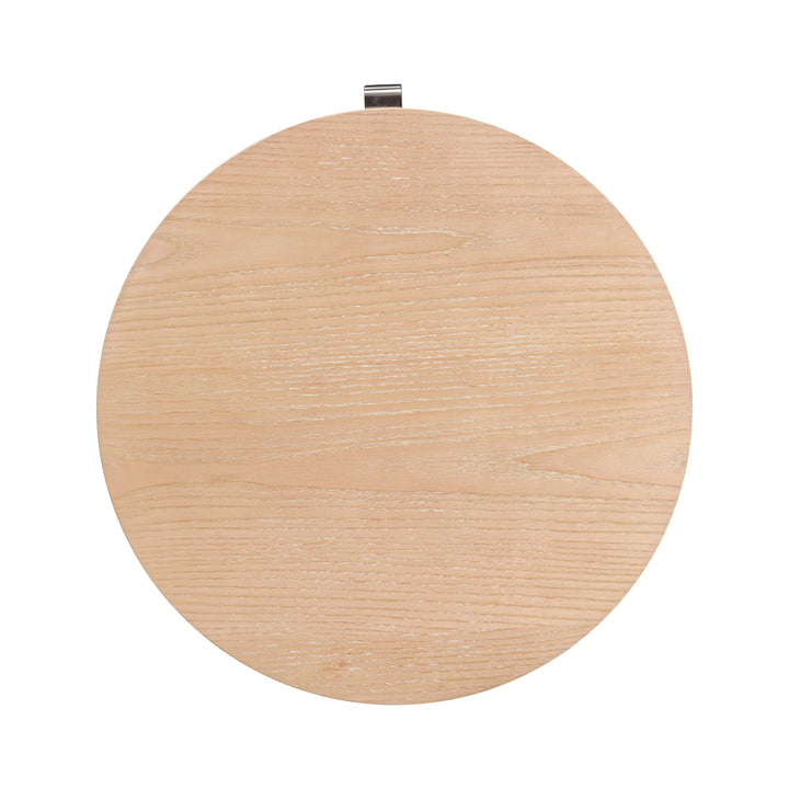 Marlow 19" Natural Wood Round Nightstand With Drawer