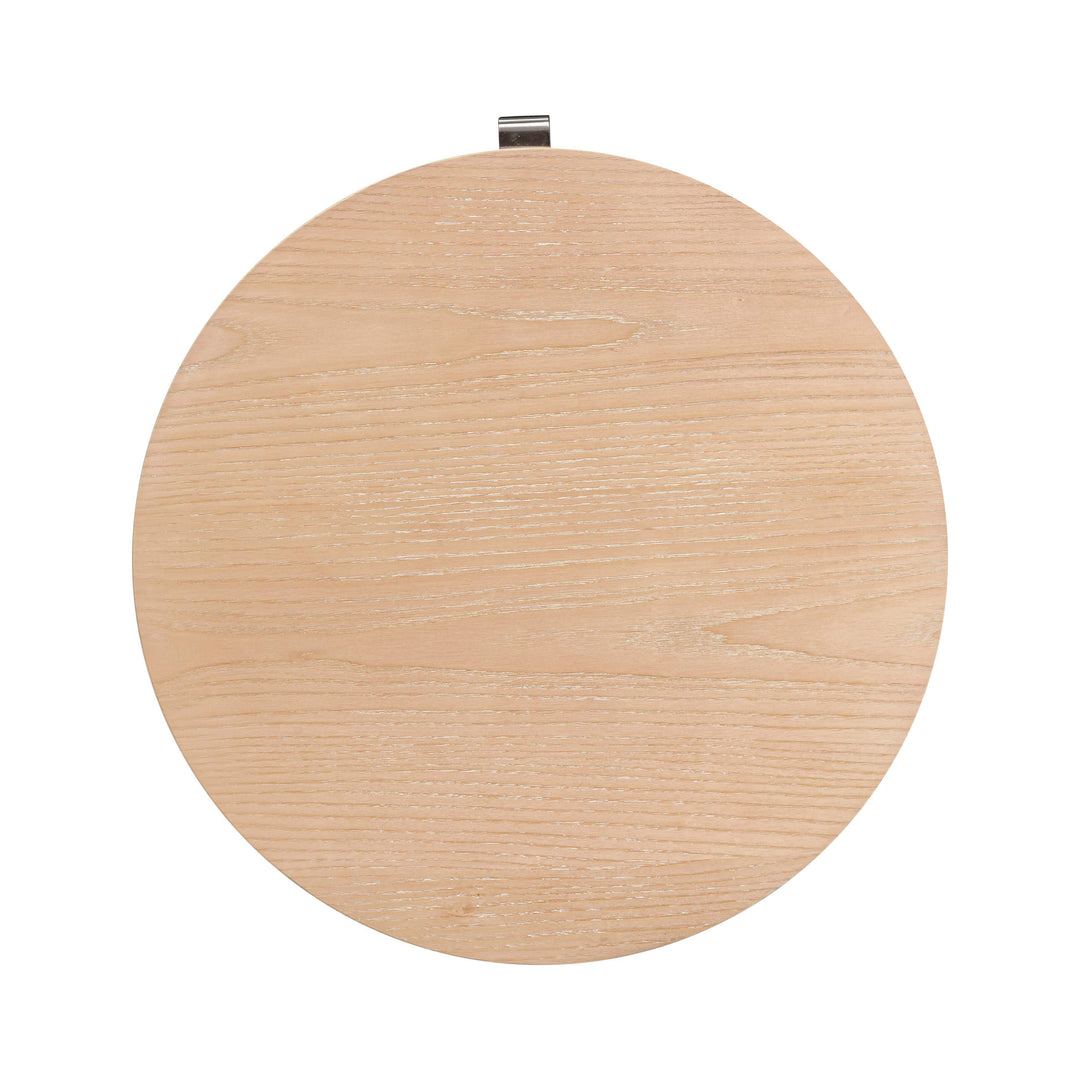 Marlow 19" Natural Wood Round Nightstand With Drawer