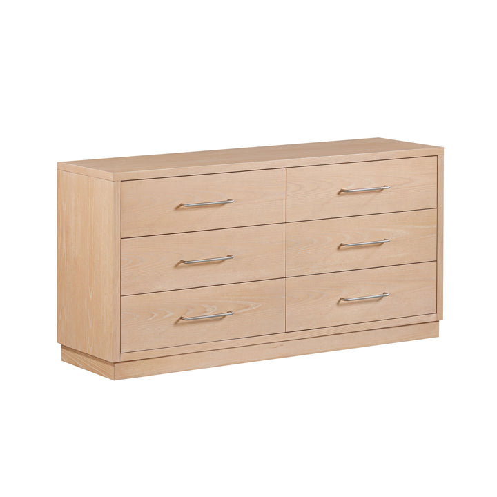 Marlow 60" Natural Wood 6-Drawer Dresser