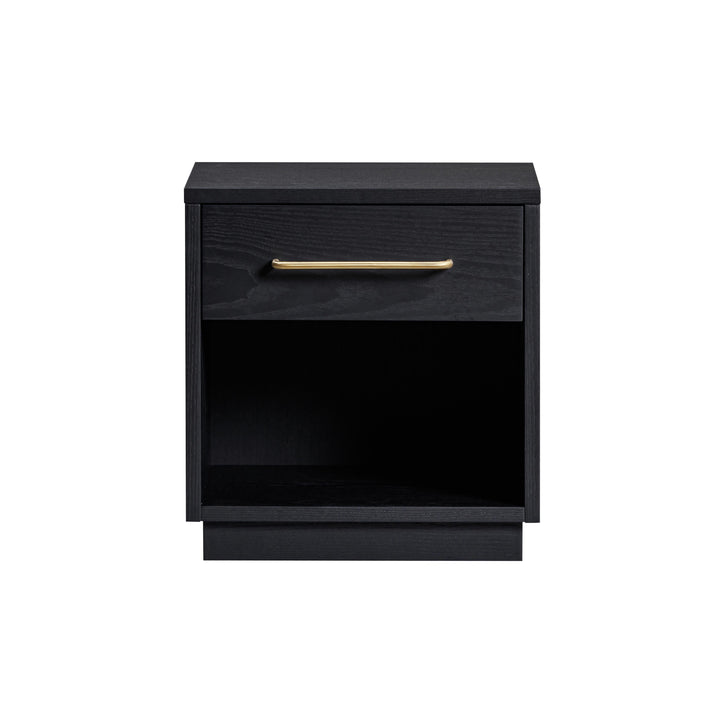 Marlow 17" Black Wood Nightstand With Drawer