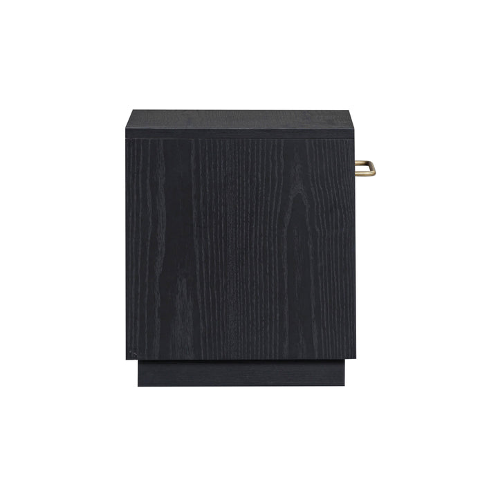 Marlow 17" Black Wood Nightstand With Drawer