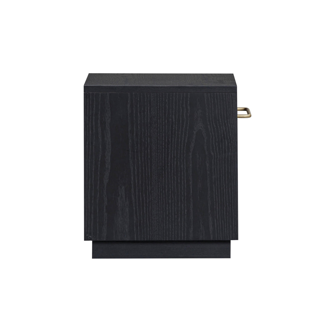 Marlow 17" Black Wood Nightstand With Drawer