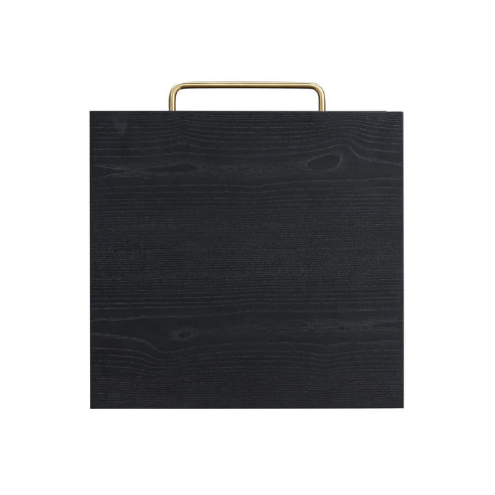 Marlow 17" Black Wood Nightstand With Drawer