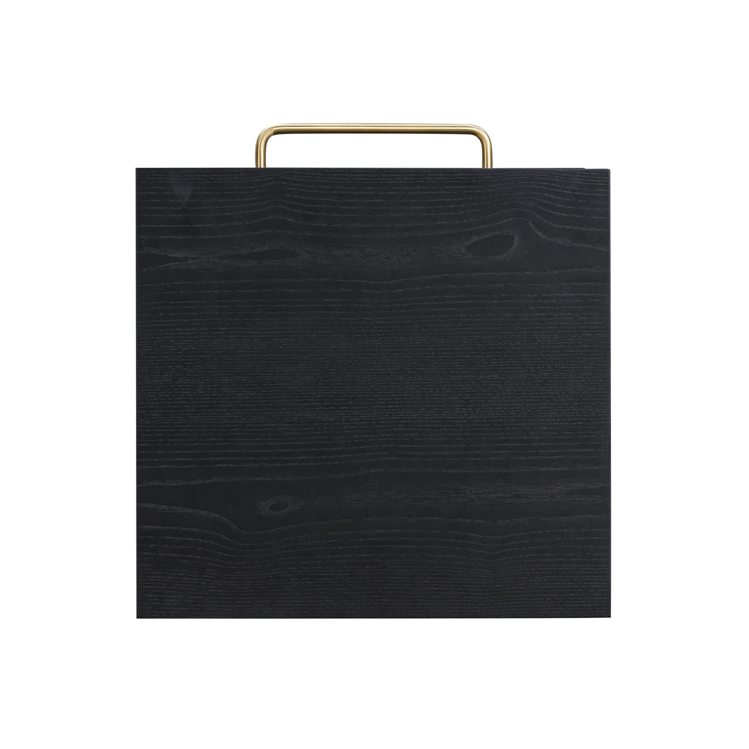Marlow 17" Black Wood Nightstand With Drawer