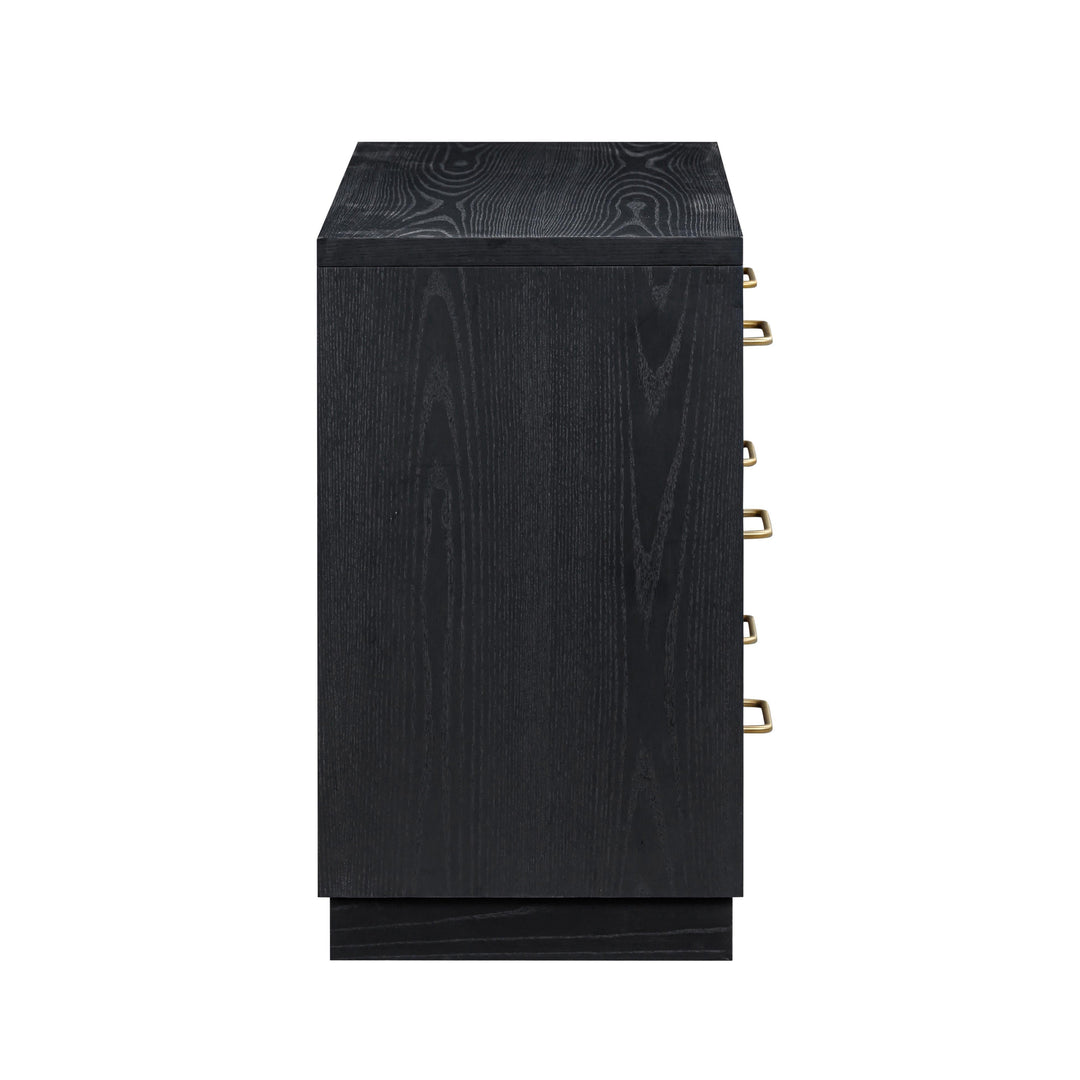 Marlow 60" Black Wood 6-Drawer Dresser