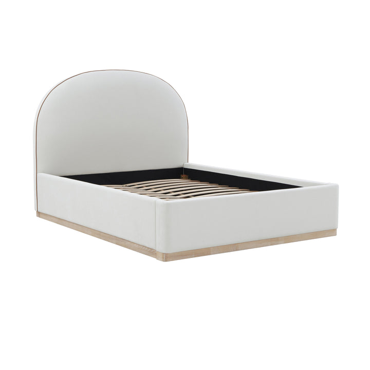 Marlow Cream Performance Velvet Bed - Queen