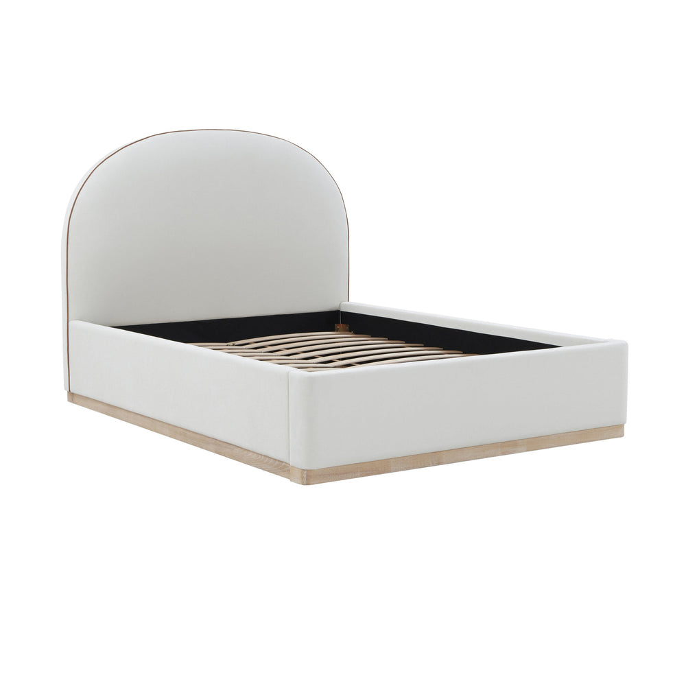 Marlow Cream Performance Velvet Bed - Queen