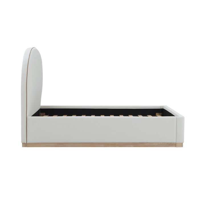 Marlow Cream Performance Velvet Bed - Queen
