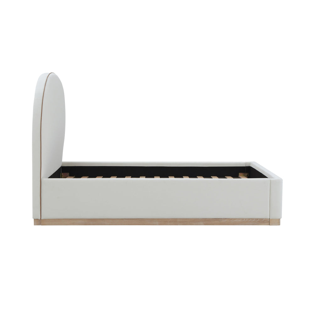 Marlow Cream Performance Velvet Bed - Queen