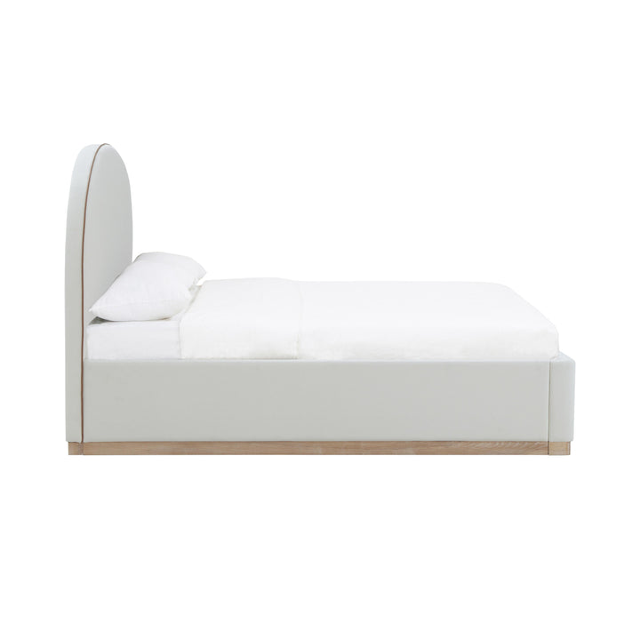 Marlow Cream Performance Velvet Bed - Queen