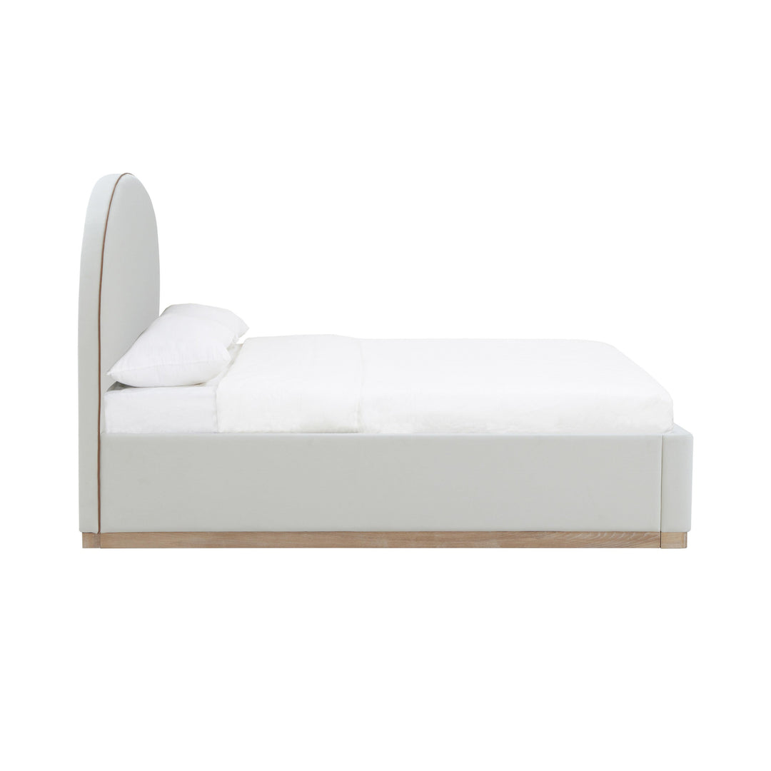 Marlow Cream Performance Velvet Bed - Queen