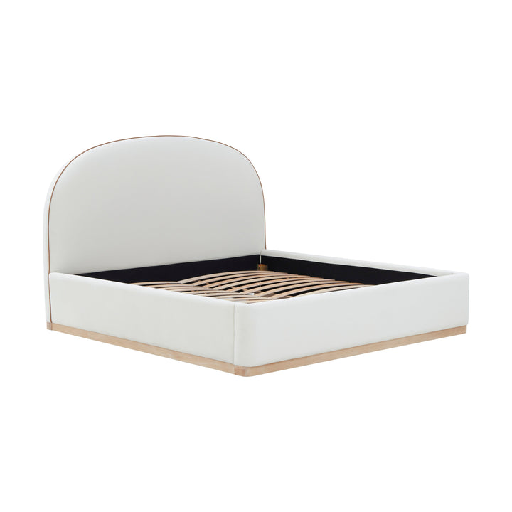 Marlow Cream Performance Velvet Bed - King