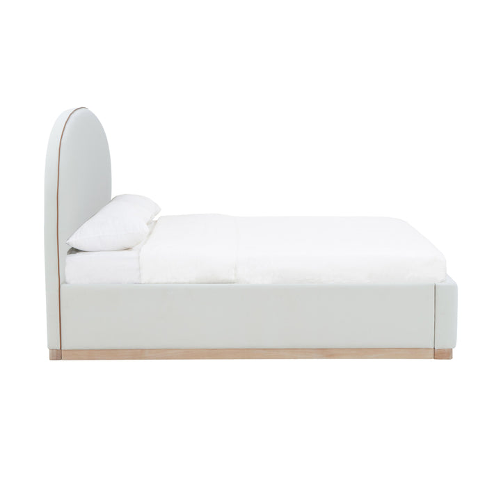 Marlow Cream Performance Velvet Bed - King